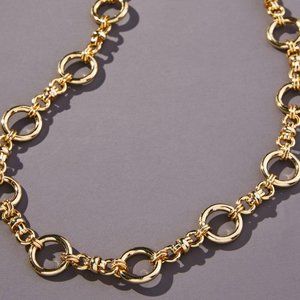 Anthropologie O ring chain link necklace
